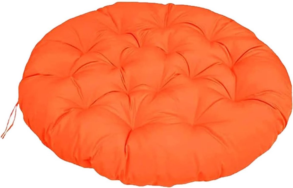 Papasan Stoelkussen - Hangstoel Kussen - Buiten Ontspannen - Extra Dikke Vulling - 60x60cm - Oranje