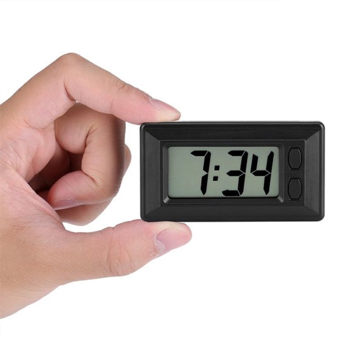 Mini LCD-klok voor auto en kantoor met datum