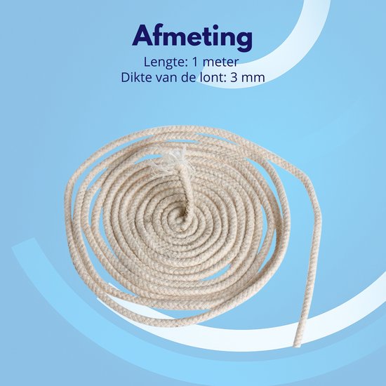 Knaak Olielamp Lont Rond - Olielamp Lont met Kern - Rond - 3 mm - 1 meter van Knaak — afbeelding 5