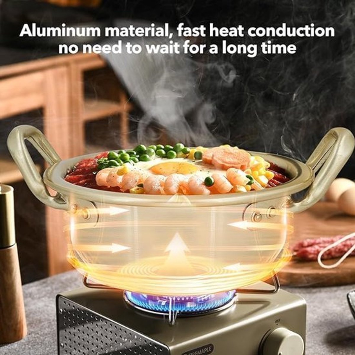 Dailygoods- Noodle Pot Hoogwaardige Aluminium - Koreaanse Noodlepan - Pastapot