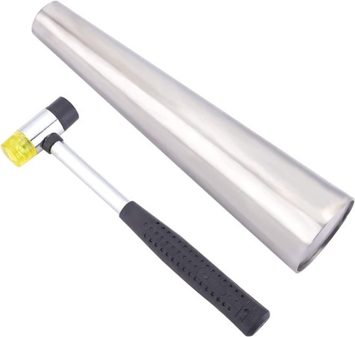 Dailygoods- Hamer Dubbelkop - Rubber/Metalen Kop - 30cm Lang - 7.3cm Diameter