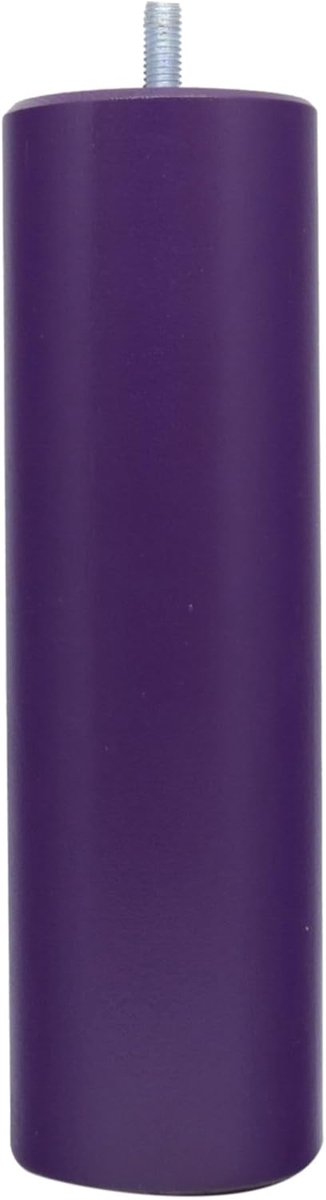 Meubelpoten Set - Cilinder Poten - Bed Ondersteuning - PEFC Gecertificeerd - 20 cm Hoog - Paars Gelakt