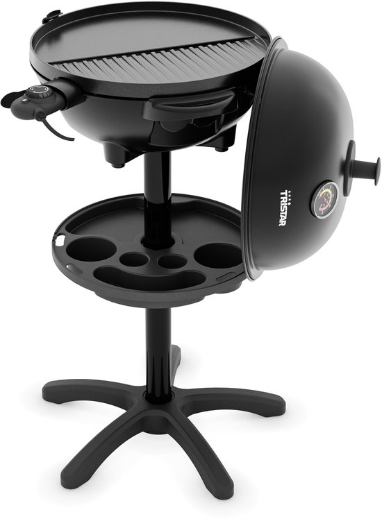 Tristar Elektrische BBQ met Stand - 2200W - Ø41 cm - Deksel met Thermometer - Keramische Coating - 250°C - BQ-2885 van Tristar — afbeelding 3