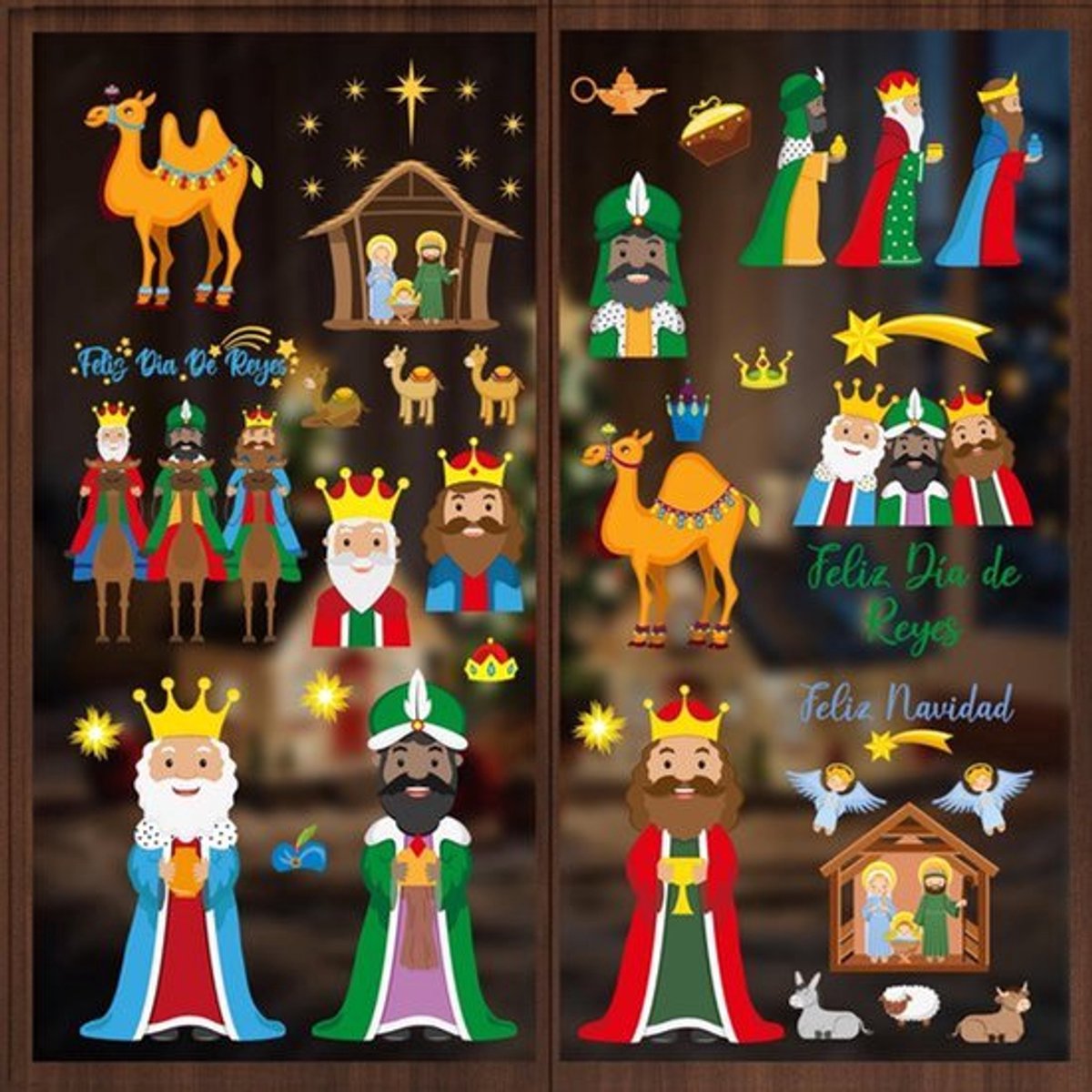 Virtubuy - Vensterstickers - Decoratie Stickers - Waterproof - Drie