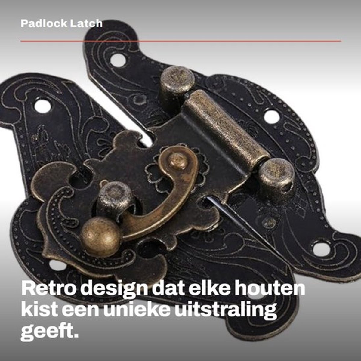 Dailygoods- Kofferslot Retro Design - Hasp/Slot - Zinklegering - Geschikt voor