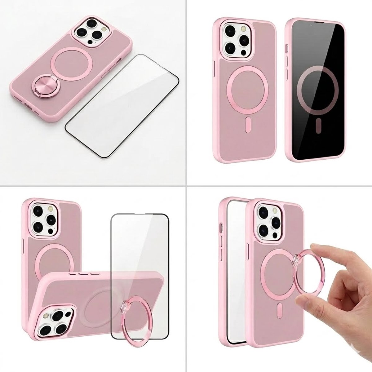 Xssive Back Case for MagSafe Round Stand iPhone 17 - Pink