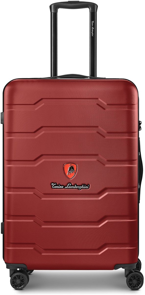 Tonino Lamborghini Bologna 4 wielen Trolley M 67 cm - Harde bagage - Combinatieslot - dark red