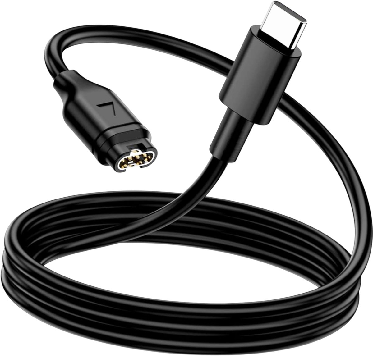 Tactical, USB-C Oplaadkabel geschikt voor Garmin Fenix 5 / 6 / 7 - 54cm, Zwart