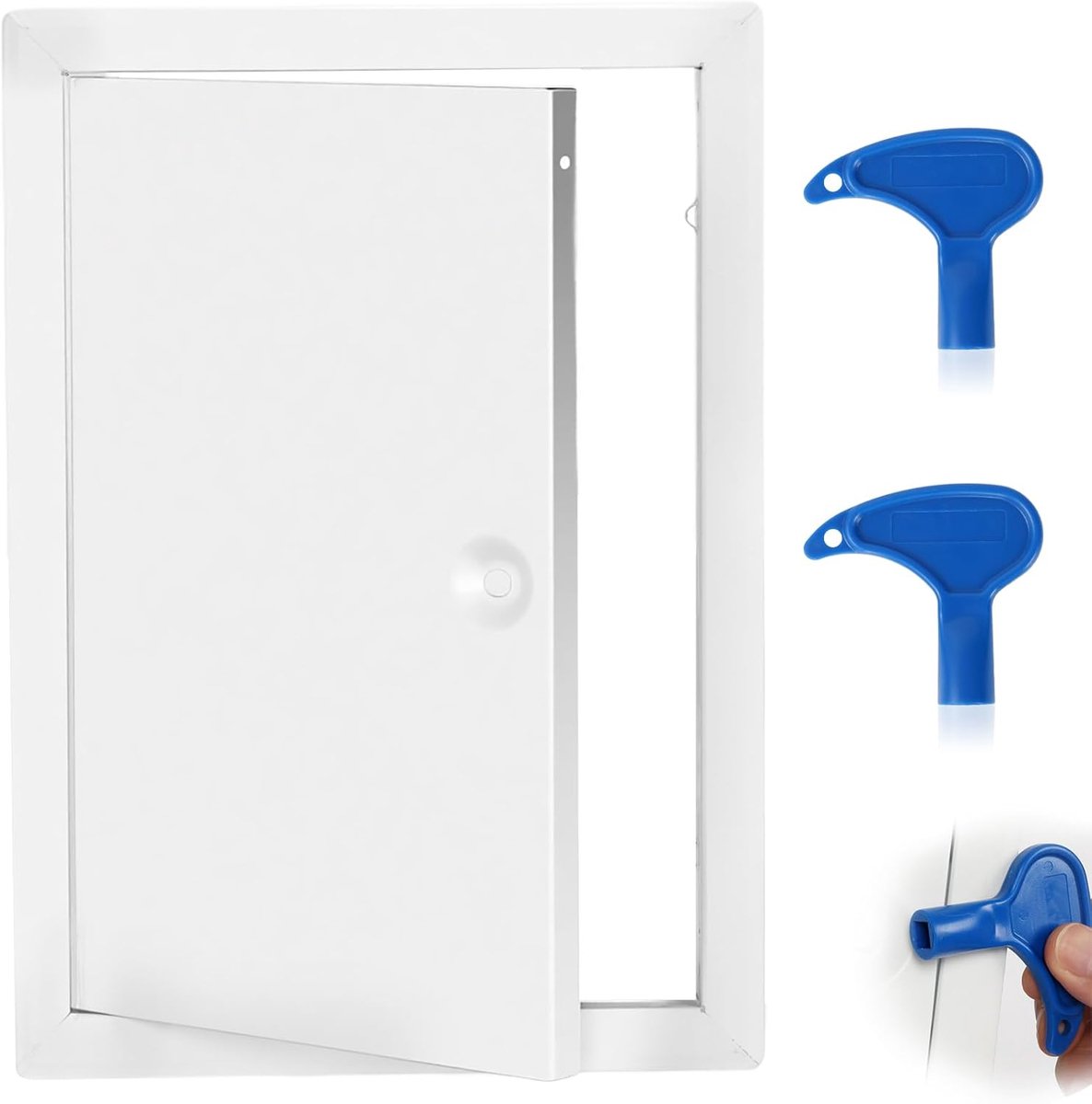 SnelShoppen - Onderhoudsdeur 20x30cm Inspectiedeur Wit Duurzaam Voor Wand en Plafond, Robuust Metaal Frame, Vochtbestendig, Ideaal Voor Elektrische In