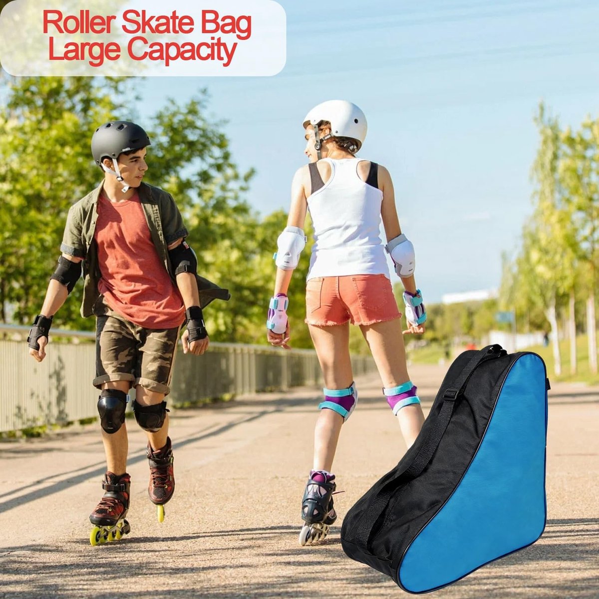 Roller Skates Bag Ice Skates Kids Roller Skate Bag Inline Skates Bag Ski Boot Bag Adjustable Skates Roller Skates - ShopVlot