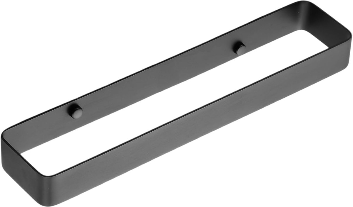 SnelShoppen - Towel Holder zonder boren, zelfklevende handdoekhouder, wandgemonteerd, gastenhanddoekhouder, voor badkamer en keuken, zwart, eenvoudig