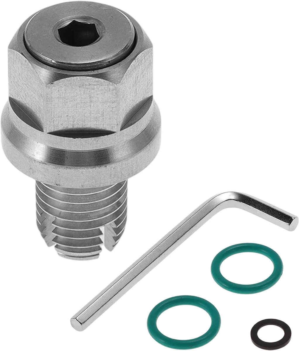 M10.4x1.25 Oil Drain Plug Stainless Steel Oil Pan Drain Bolt Thread Repair 1 x Drain Plug 1 x Hex Wrench 2 x Green - ShopVlot
