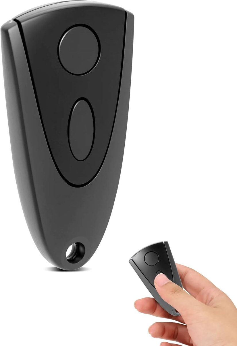 SnelShoppen - 433.92 MHz Handheld Afstandsbediening Garagedeur, 2 Kanalen, Batterij Inclusief, Snelle Code Kopie, Garage Deur Opener, 50-100 m Bereik