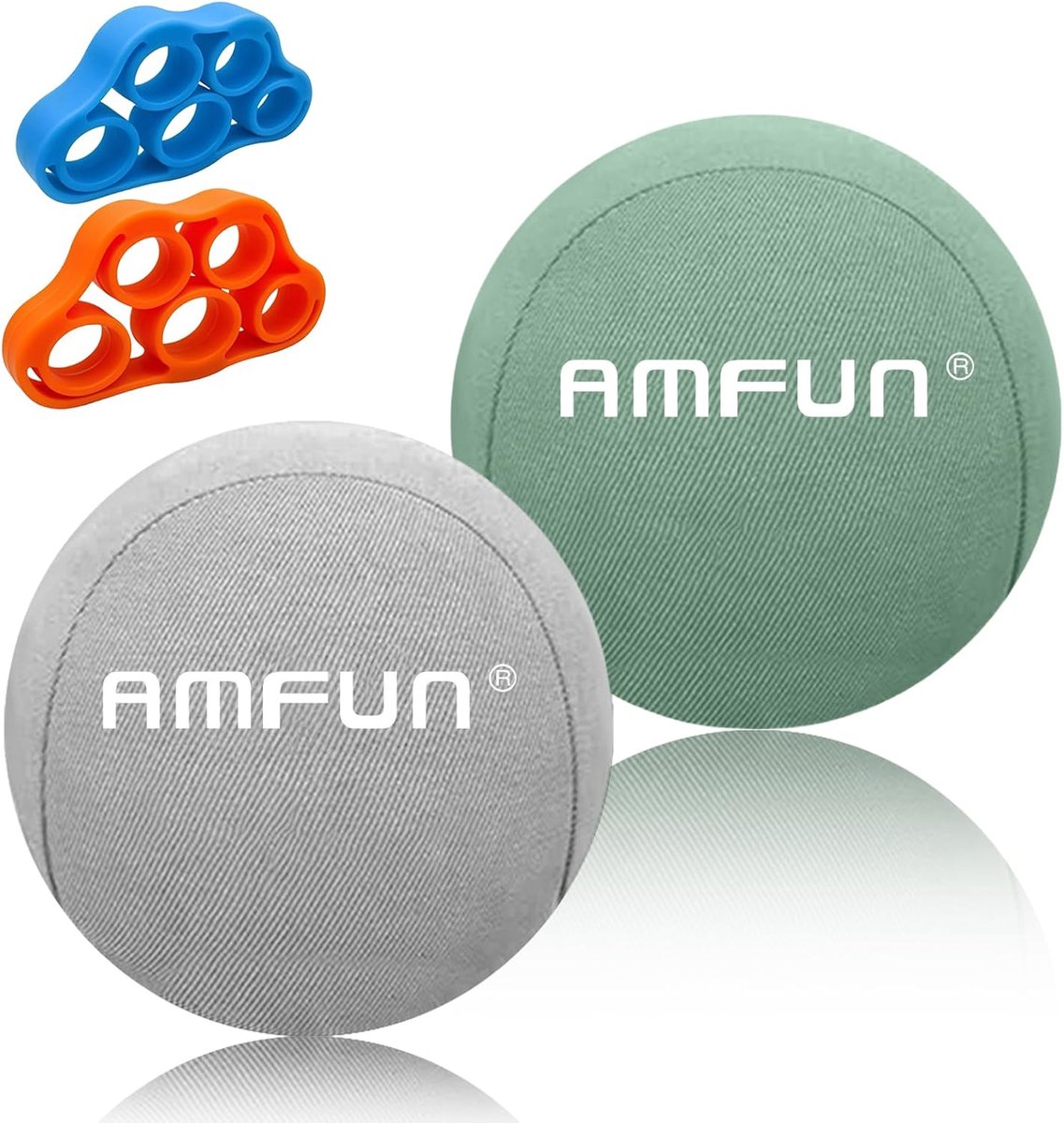 SnelShoppen - 2 x 5.5 cm Stressbal voor Kinderen en Volwassenen met Vingerversterker, Ideaal voor Ontspanning en Stressverlichting, Perfect voor Thuis