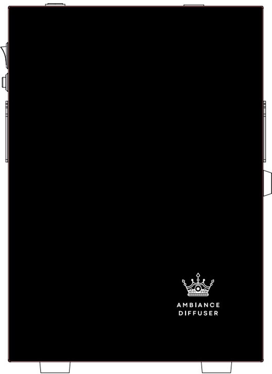 Ambiance Diffuser B02 – Professionele Aroma Diffuser Zonder Water – Geurmachine – 750 ml – Tot 1.500 m² / 4.000 m³ – APP & Touchscreen – Zwart