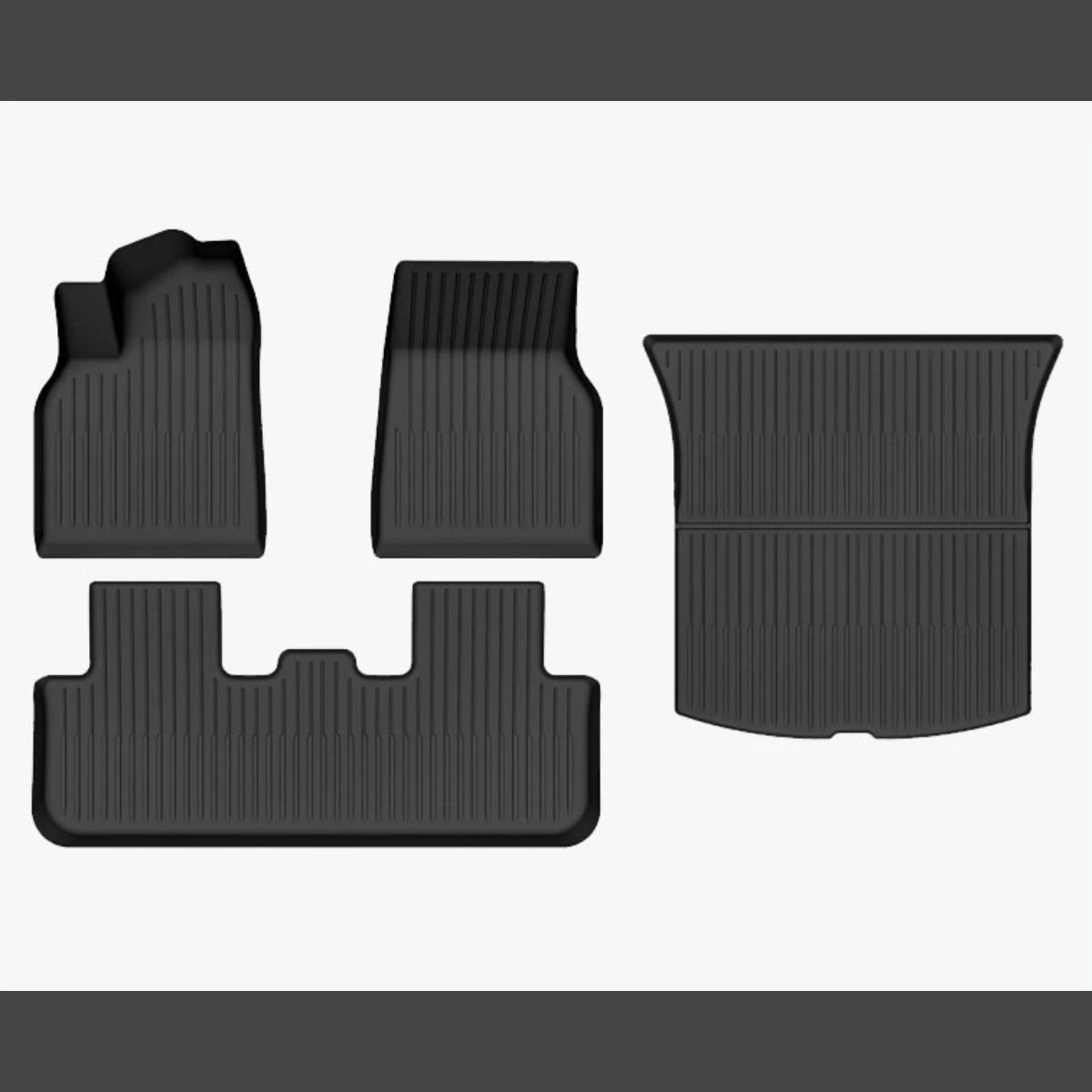 Tesla Model Y Juniper Standard RWD Rubber Vloermatten + Trunkmat – Ecoline – Interieur Accessoires