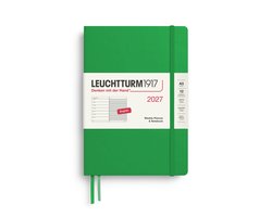 Leuchtturm1917 - 2027 Weekly Planner & Notebook - A5 Medium 15x21cm - spring leaf - hardcover