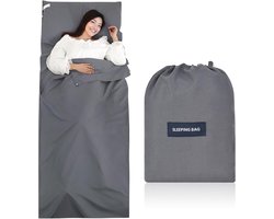 SnelShoppen - Slaapzak 90cm x 220cm, Compacte Microfiber Slaapzak met Extra Kussencompartiment, Ultralichte Reis Slaapzak voor Volwassenen, Hostels, W