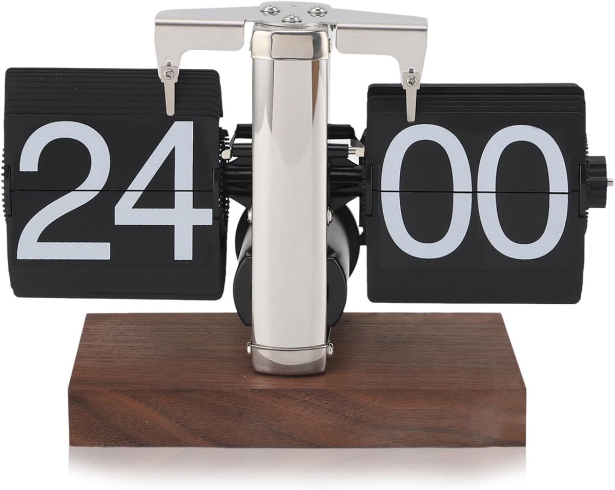 SnelShoppen - Vouwklok Retro Digitale Flip Klok - Vintage Tafelklok voor Thuis en Kantoor Decoratie - Elegante Desk Klok met Stabiliteit en Antislip O