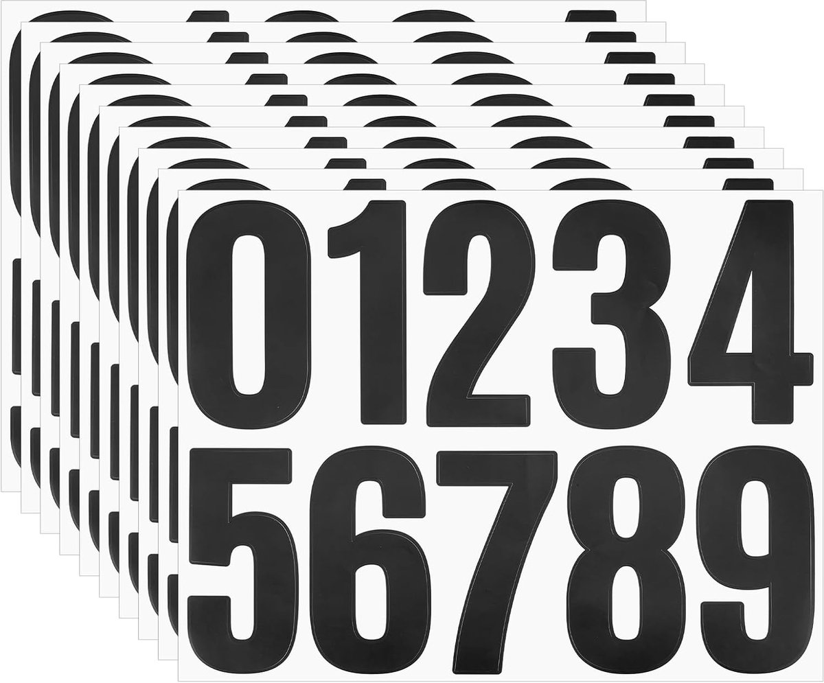 SnelShoppen - 100 Stuks Zelfklevende Huisnummers 4 Inch Reflecterende Nummerstickers voor Brievenbussen, Deuren, Auto's, Voertuigen en Bordjes