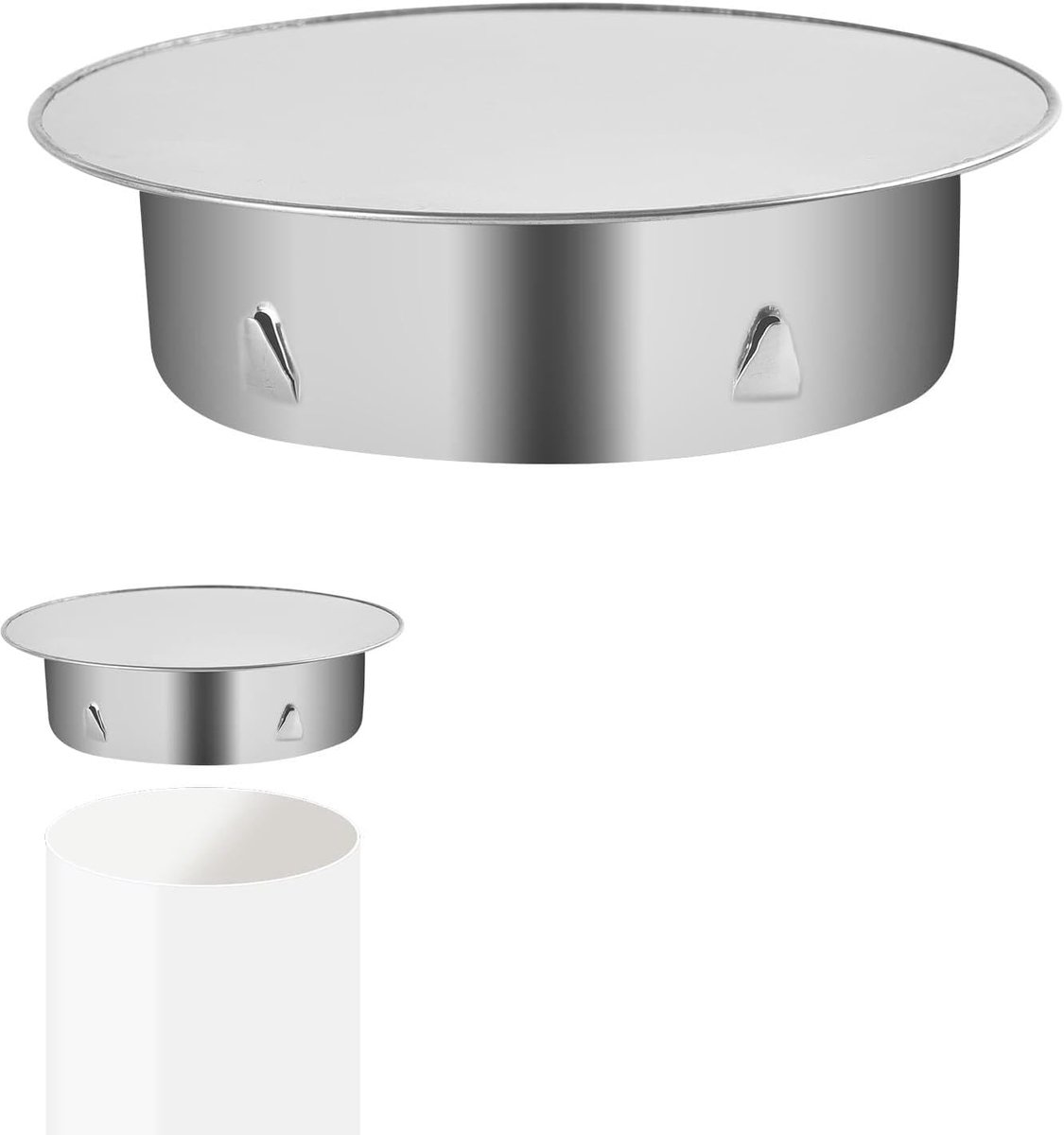 SnelShoppen - Befun Opening Cover, 145mm Kachelpijpdeksel voor Buis Inner Diameter 150mm | Diepte: ca. 44mm, RVS, Ronde Dichtingsontwerp, Ring Lock Fu