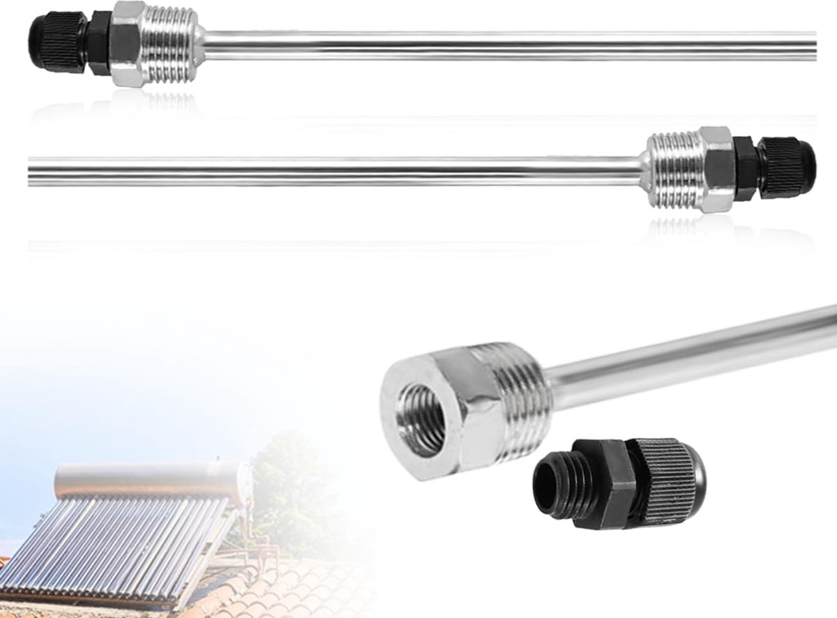 SnelShoppen - Thermowell 2-delig 1/2 inch schroefdraad roestvrijstalen thermometer inbouwbuis thermische bescherming buizen voor thermische elementen