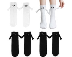 4 Paa Magnetic Hand Socks - Grappige 3D Koppelsokken voor Vrouwen en Mannen - Originele Cadeaus voor Koppels en Vrienden
