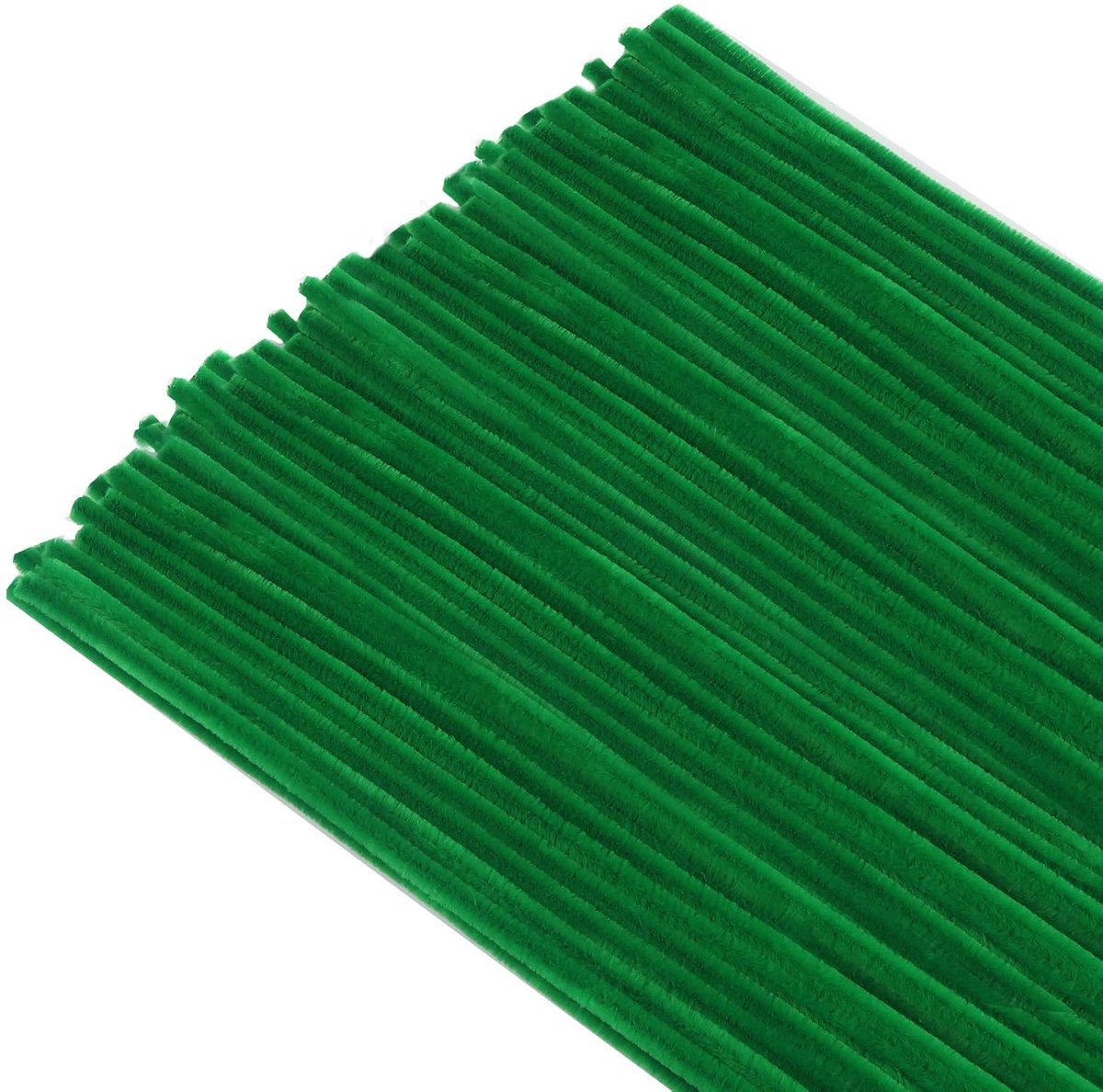 300 stuks Pijpenragers Groen Chenilledraad Pijpenragers om te Knutselen 30 cm Buigpluche Knutseldraad voor doe-het-zelf Decoratief Handwerk