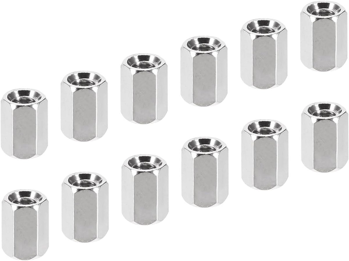20 stuks M3 afstandsstukken messing zeskant PCB afstandhouders moeren houden hoogte consistent perfect voor moederbord schakeling plank elektronica (zilvertint 6 mm)