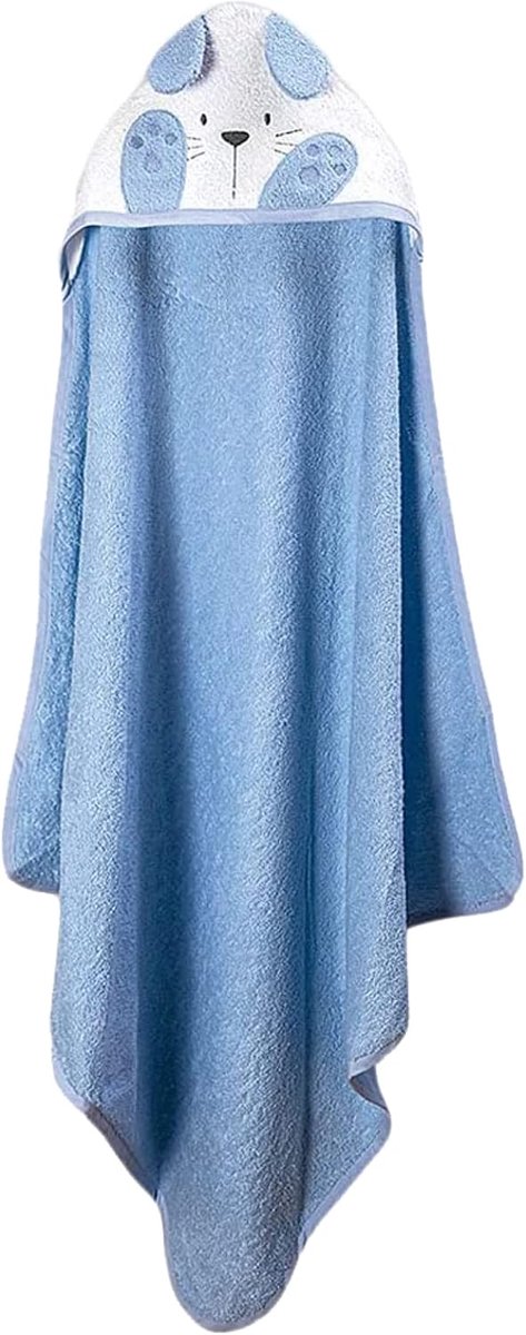 Badhanddoek voor baby - Blauw - 100% pluche katoen - Extra zacht en absorberend - ShopVlot