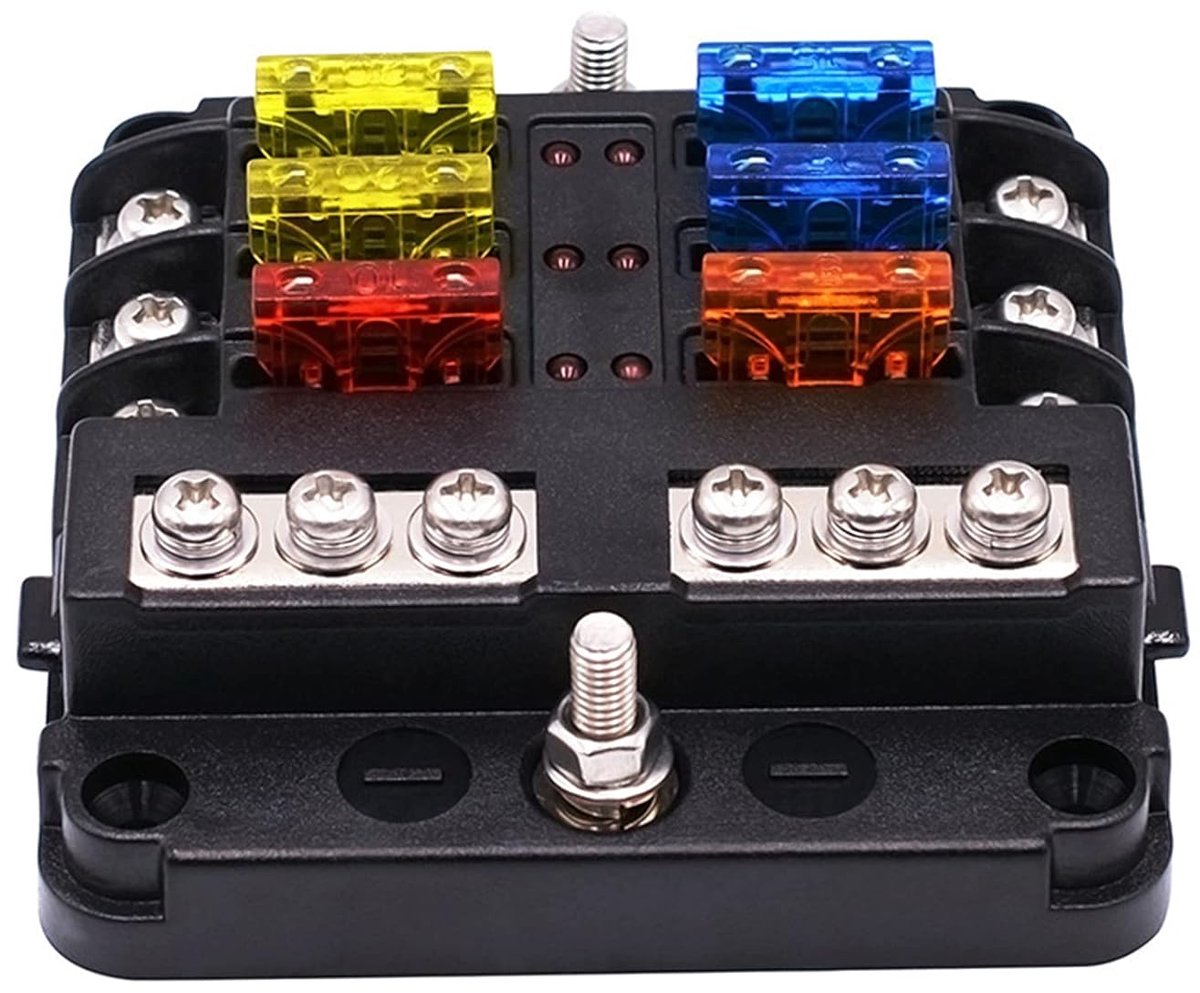 Zorgsystemen 6 Wegs Zekeringsblok - Waterdicht - LED Display - Optimaliseer kabelbeheer - ShopVlot
