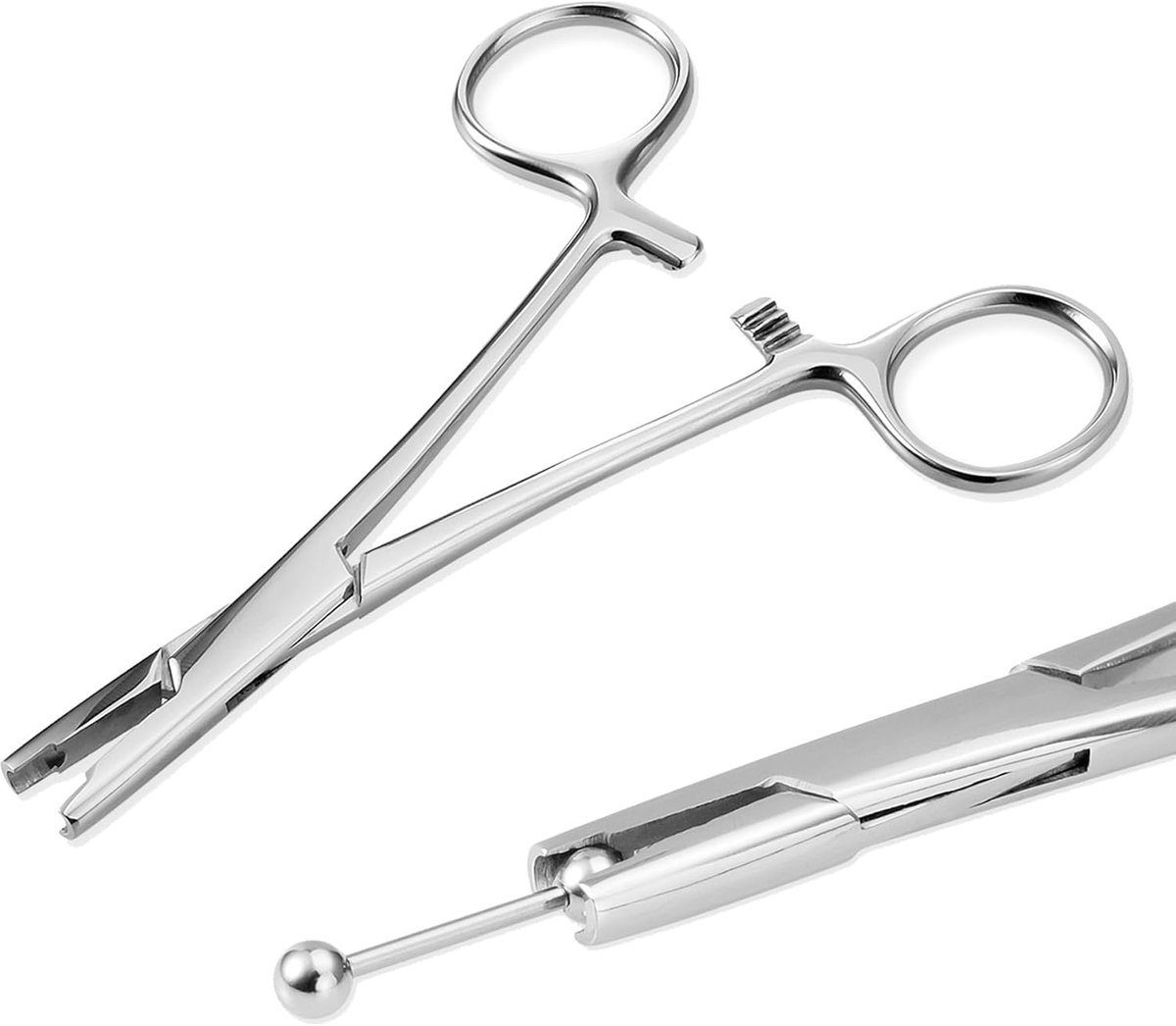 piercing tandwielgereedschap, roestvrijstalen piercing bal gripper voor verwijderen, schroeven en schroeven, neus-sextum labret oorbellen, Roestvrij staal