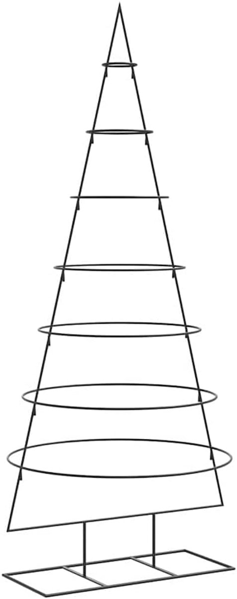 Metalen Kerstboom voor Decoratie Kerstboom Decoratieve Boom Metalen Boom Kerstversiering Kerstversiering 125cm Zwart (180 cm)