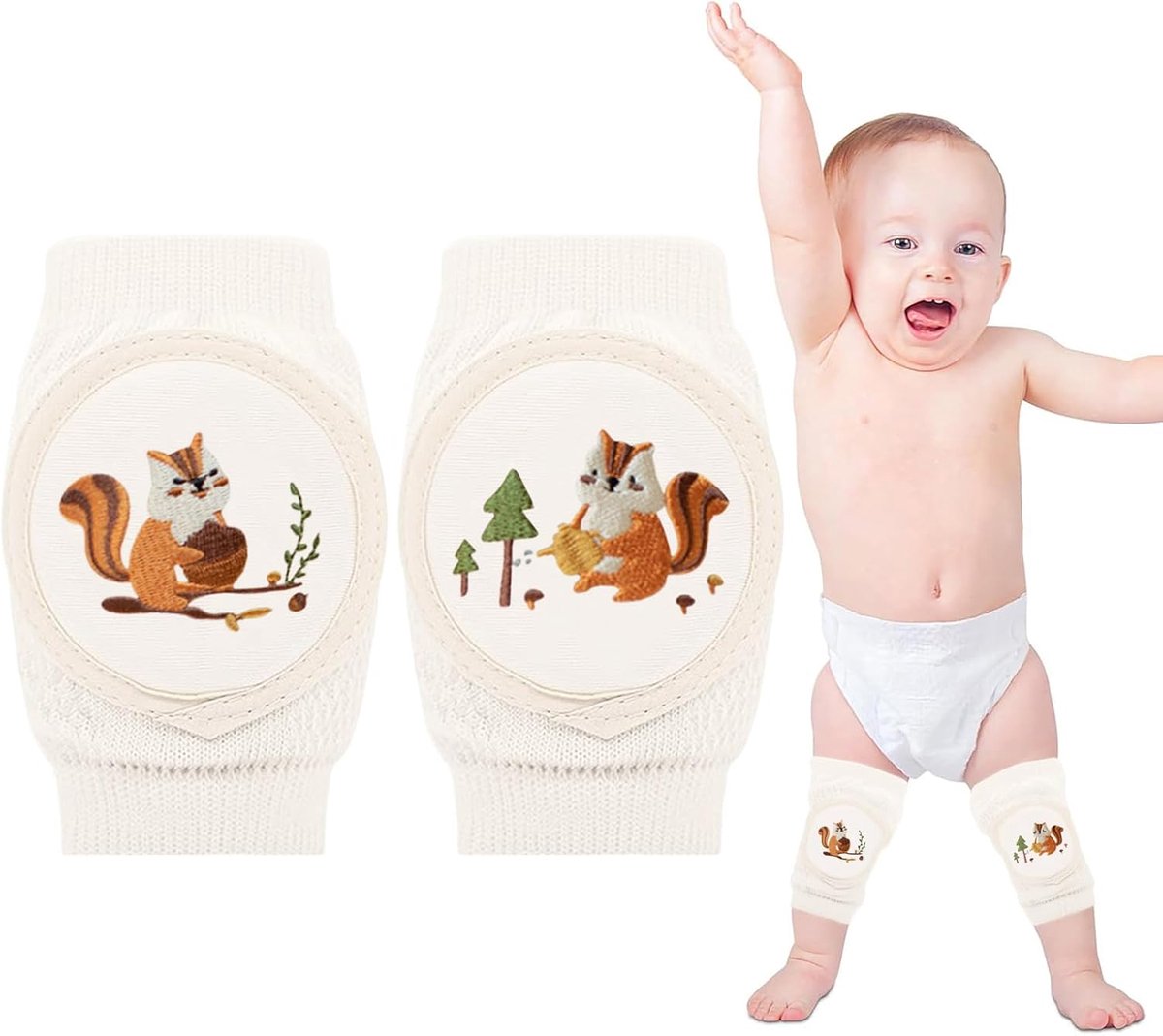 Kniebeschermers om te kruipen, kniebeschermers voor baby's, kruipen, ademend schuim, geschikt voor baby's van 0 tot 3 jaar