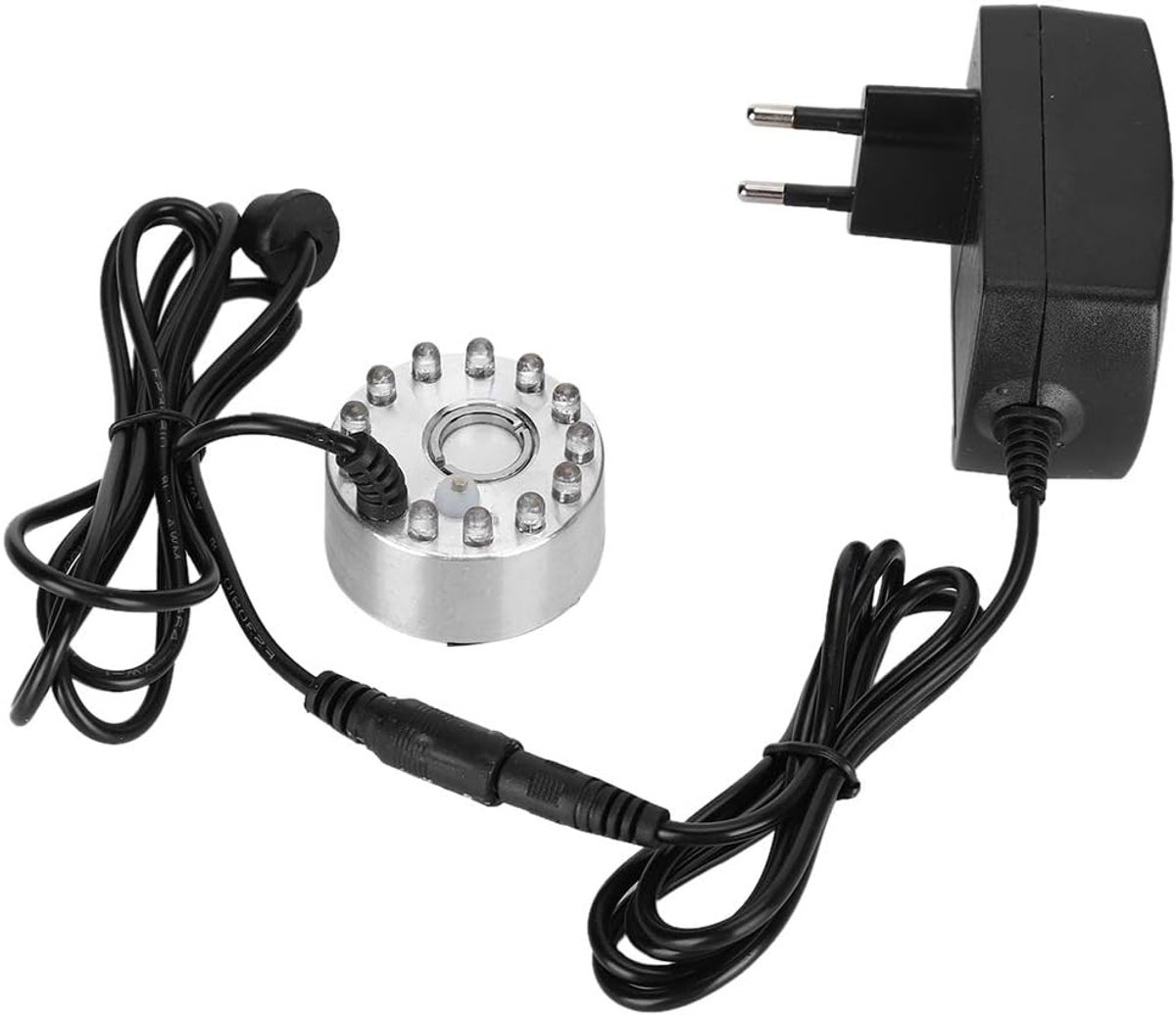Water Fountain, Mini Water Fountain Ornament Mist Fog Maker Verstuiver met 12 Lights Landschapsdecoratie voor het verfraaien van uw vijver(1)
