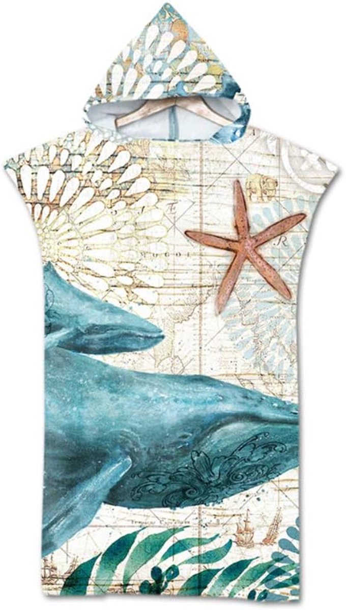 Volwassen Hooded Strandlaken Veranderende Handdoek Gewaad Handdoek Poncho Deken voor Strand Surfen Zwemmen Baden Wetsuit Veranderende 75x110cm Stijl 27