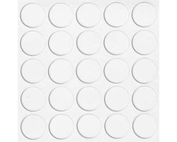 haggiy Zelfklevende afdekkappen voor meubels en vloeren - schroefafdekking - afdekking voor schroeven en boorgaten - meubelbeschermkappen - Ø14 mm - 25 stuks - meubelpleister (wit-glans)