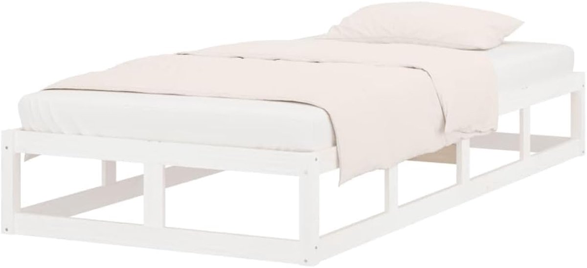 Houten Bedframe - Ledikant Hout - Slaapkamer Inrichten - Massief Grenenhout - 90 x 200 cm - Wit
