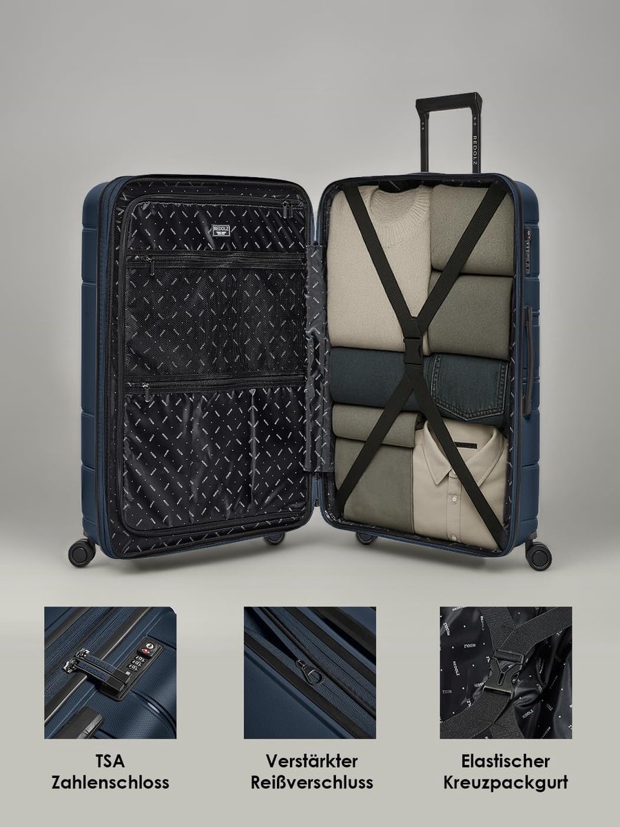 Koffer 11 inch - midnight blue - modern minimalistisch - ruimtebesparend ontwerp - ShopVlot