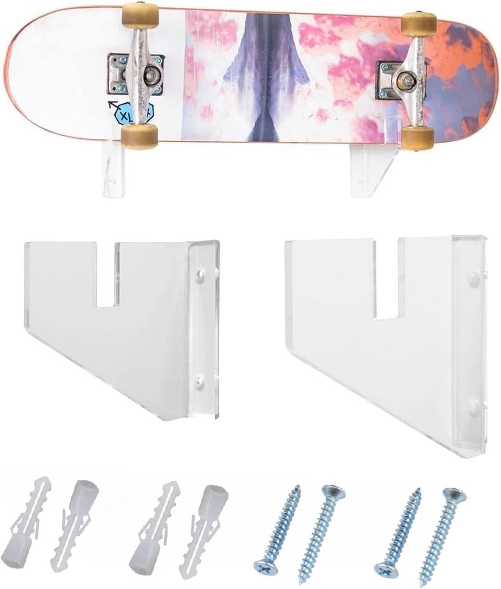 Skateboard Muurbeugel Skateboard Hanger Opbergen Skateboards Ruimtebesparend Ontwerp Universeel Transparant