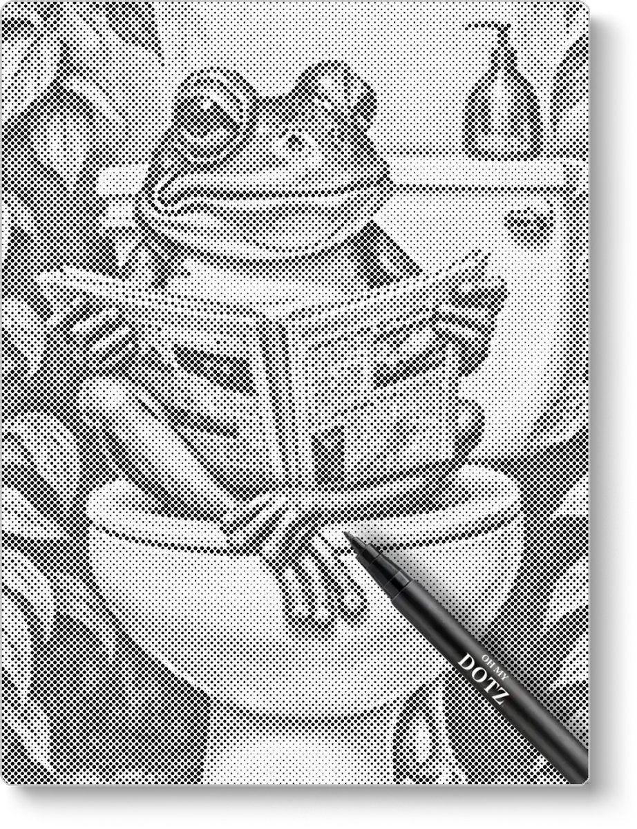 Kikker op het toilet | Dot painting | 40x50cm | Dot painting | Oh My Dotz | Dots stippen | Diamond painting & Schilderen op nummer alternatief | Happy hobby