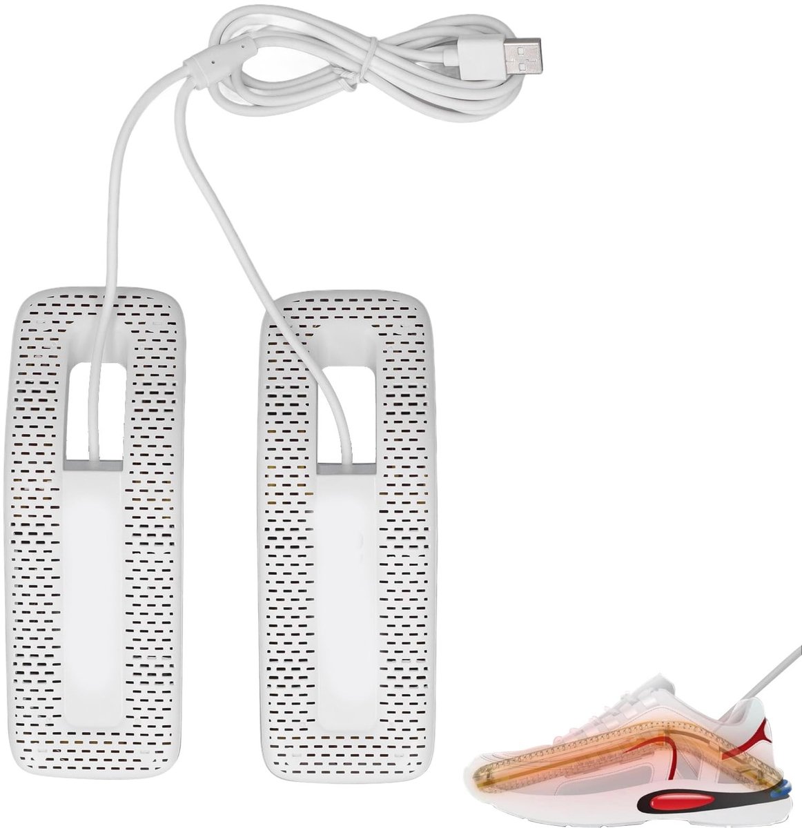 Omgoods - Schoenendroger - USB oplaadbare - Draagbaar en efficiënt - Voor schoenen en laarzen - Ideaal in de winter - Handig voor sokken en handsch...