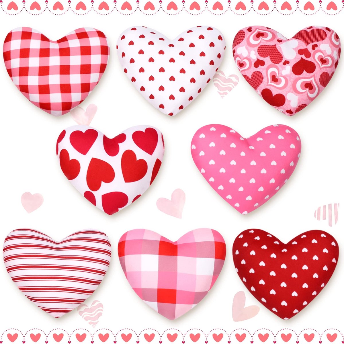Omgoods - Set van 8 Hangende Hart Ornamenten voor Valentijnsdag