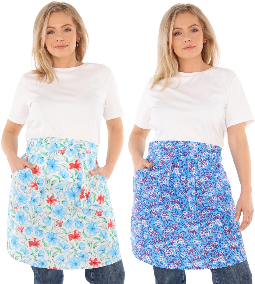 Omgoods - Kookschort met Bloemenpatroon en 2 Zakjes
