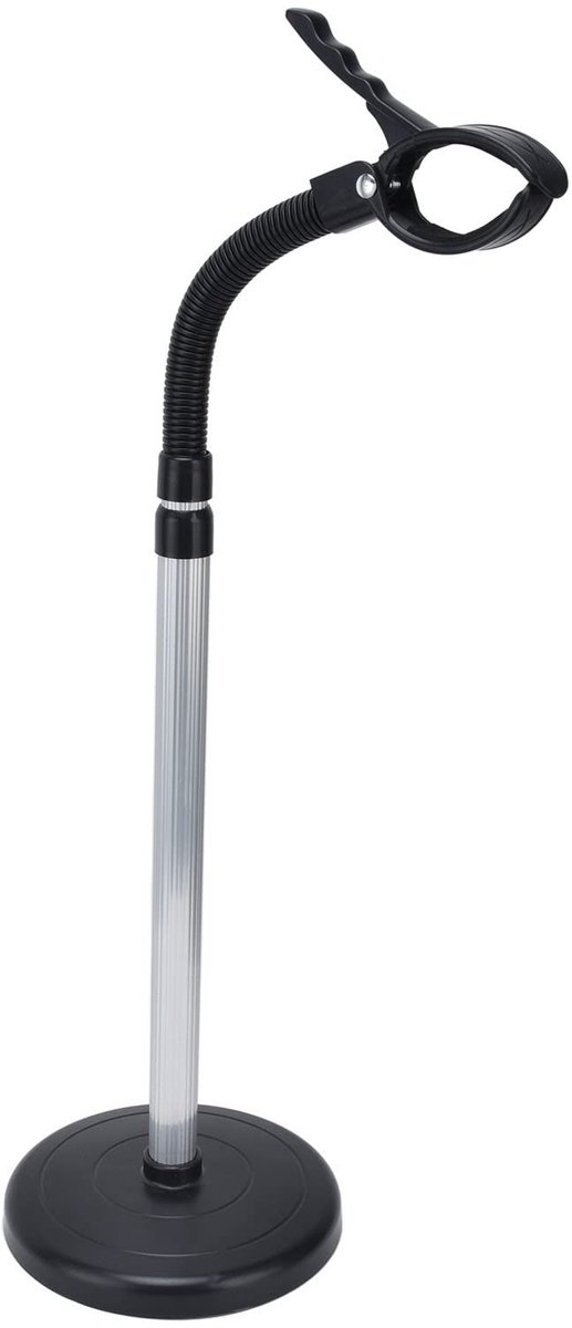 Omgoods - Haardrogerhouder - Verstelbaar - 360 graden draaibaar - Tafelmodel - Draagbaar - Geschikt voor badkamer en kapsalon - 18 x 68,5 - 97 cm