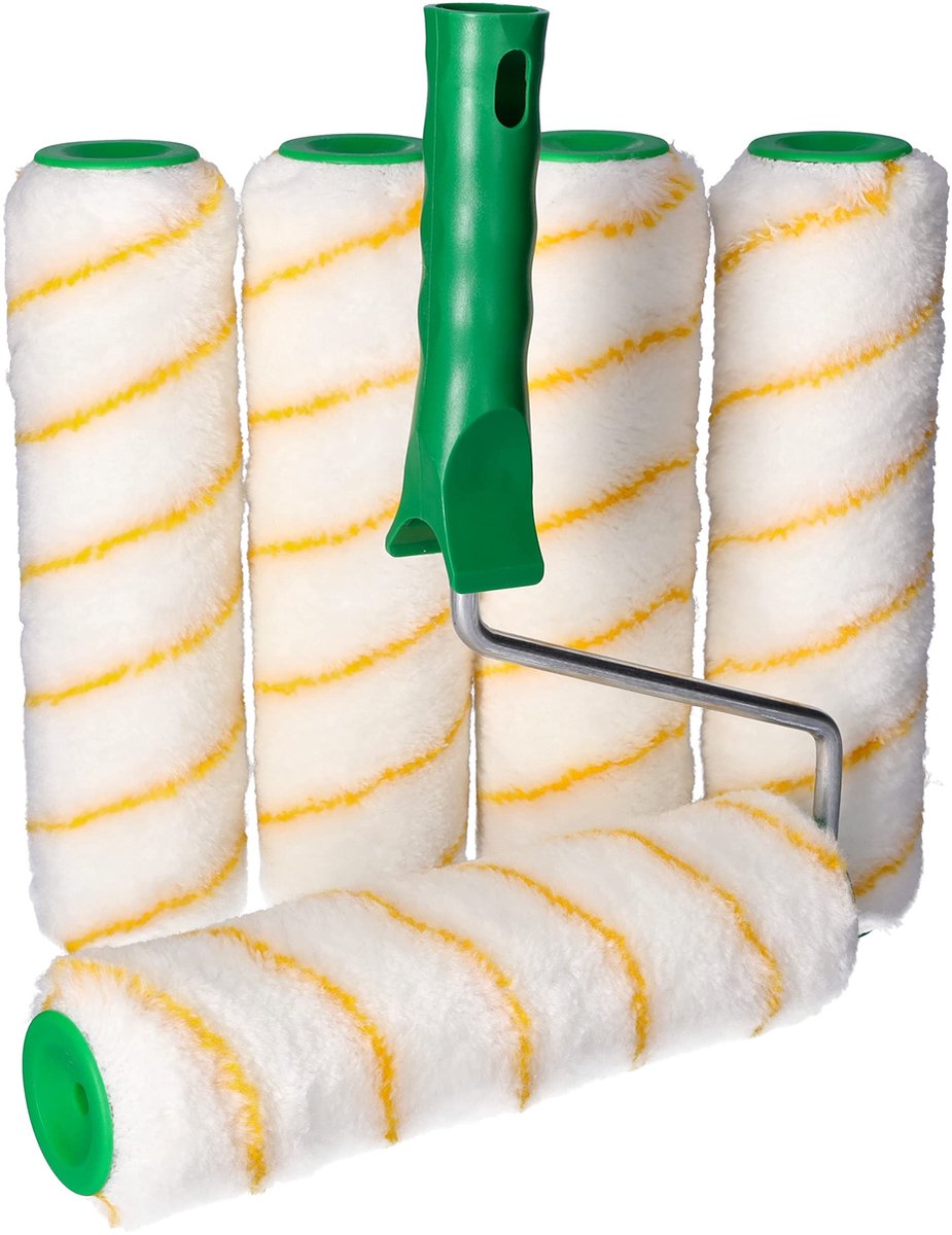 Omgoods - Professionele Verf Roller Set van 6 met Telescopische Stang