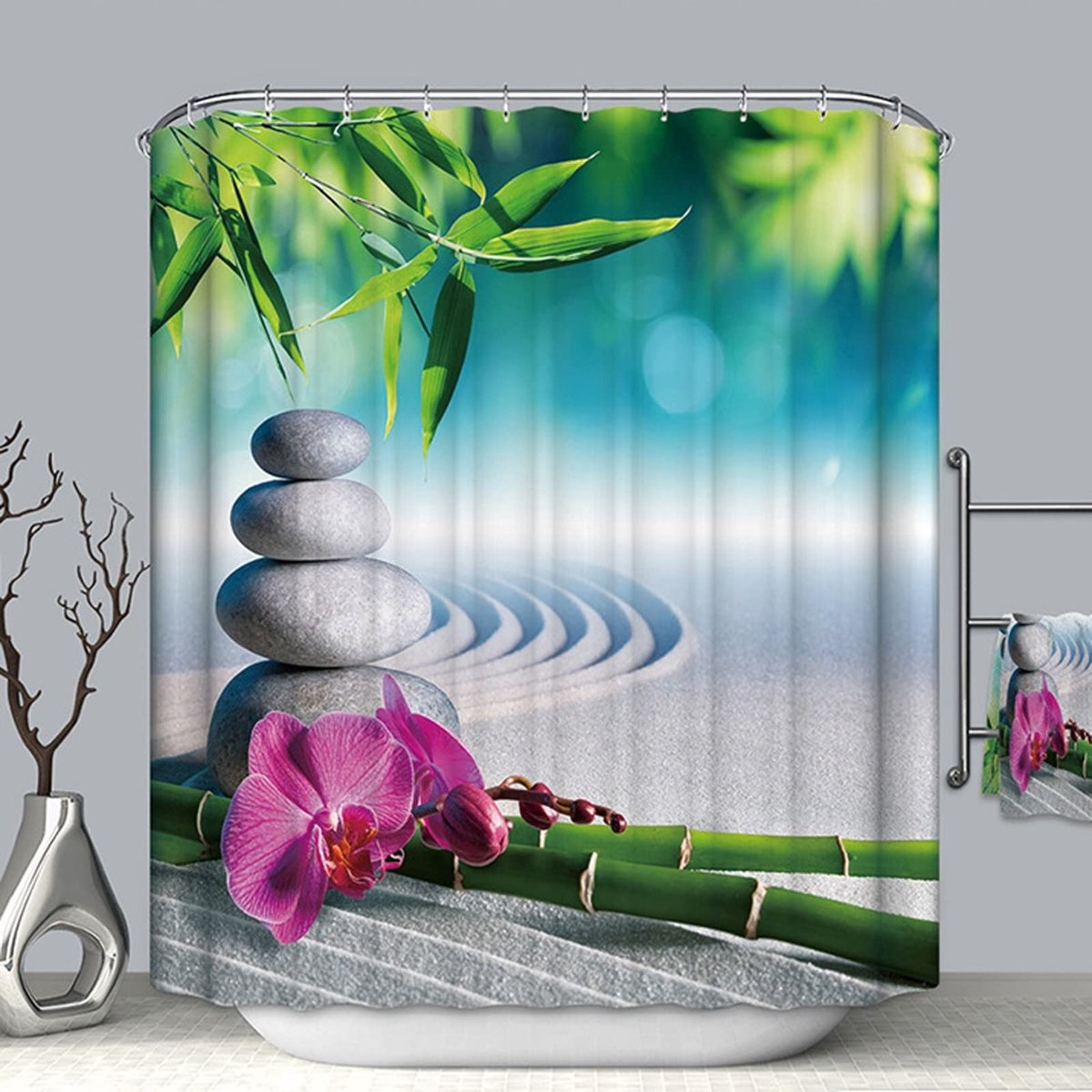 Omgoods - Douchegordijn - Waterdicht en Schimmelbestendig 90 x 180 cm