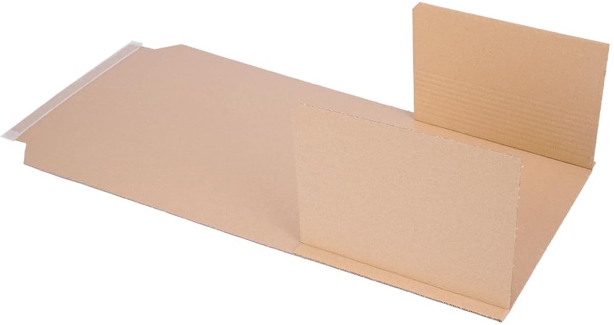 Omgoods - Boekverpakking 600 x 400 x 10-85 mm Bruin, 25 Stuks