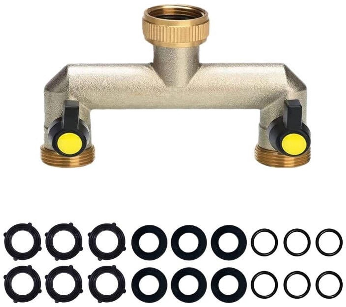 Omgoods - Tuin Kraan Splitter 2-Weg met 3/4" Adapter