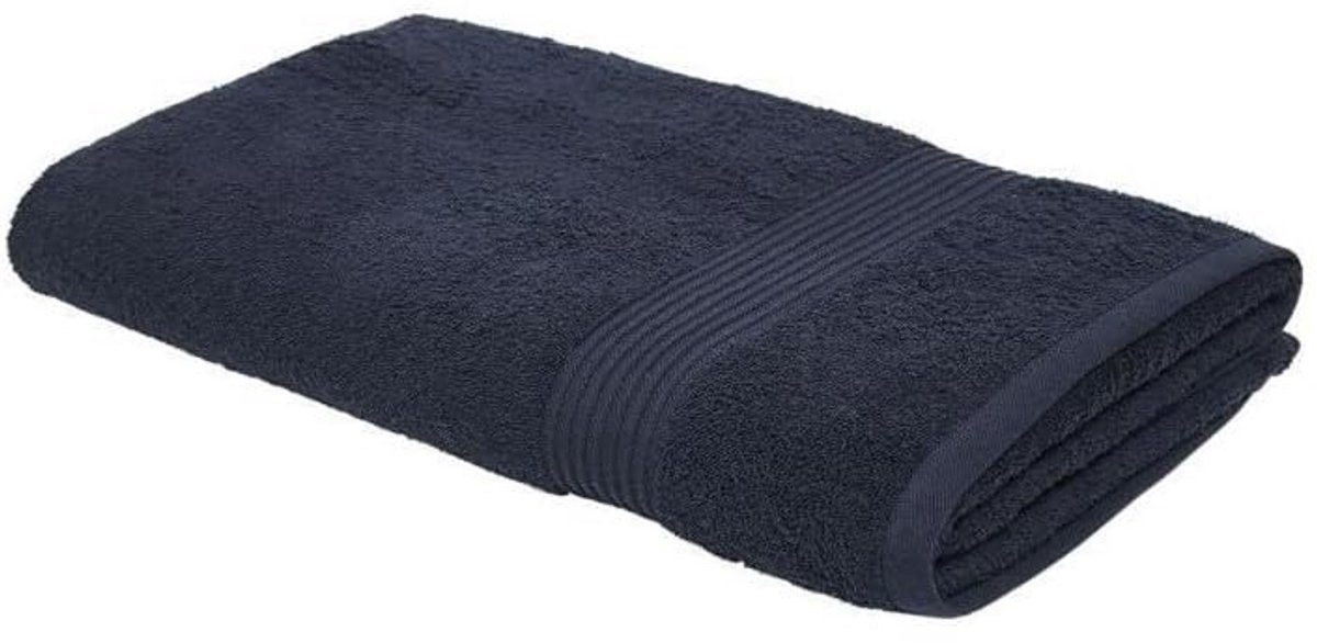Omgoods - Maxi Badhanddoek 90x150 cm - 100% Katoen - Marineblauw